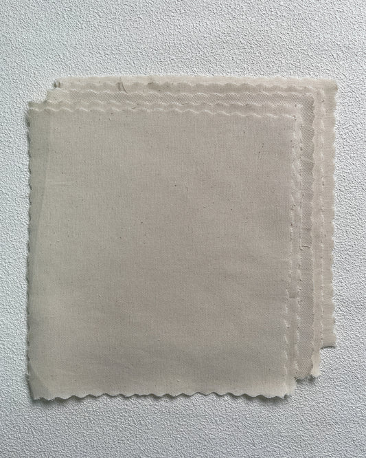 Kit com 5 cortes de algodão cru encorpado 25x25