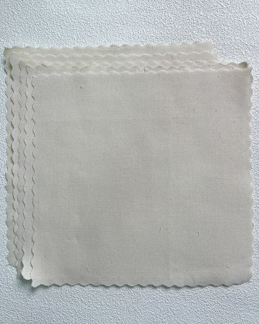 Kit com 5 cortes de algodão cru médio 25x25