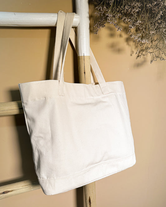 Tote Bag Inspira Estruturada e Sustentável 100% Algodão