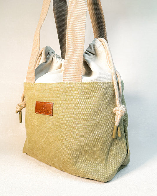 Bolsa Tiracolo Eco Vita DMC - Cru e caqui