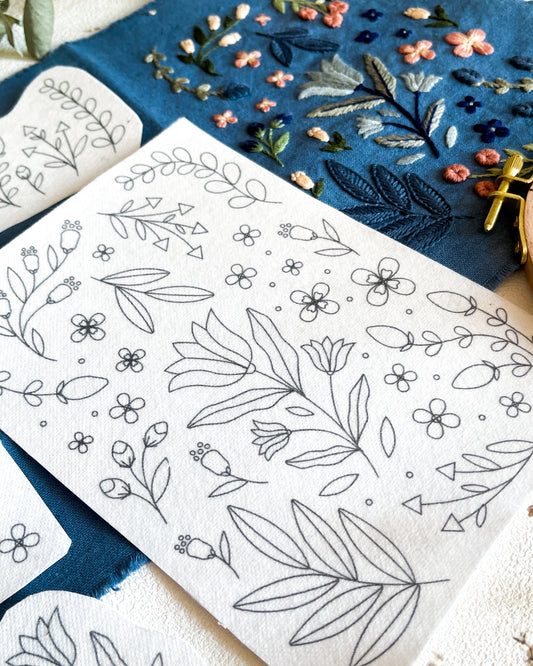 Aplique e Borde - Kit entretela adesiva Refugio Florido| Ponto a Ponto 35