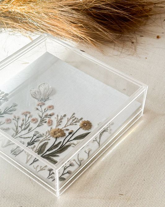 Moldura caixa de acrílico