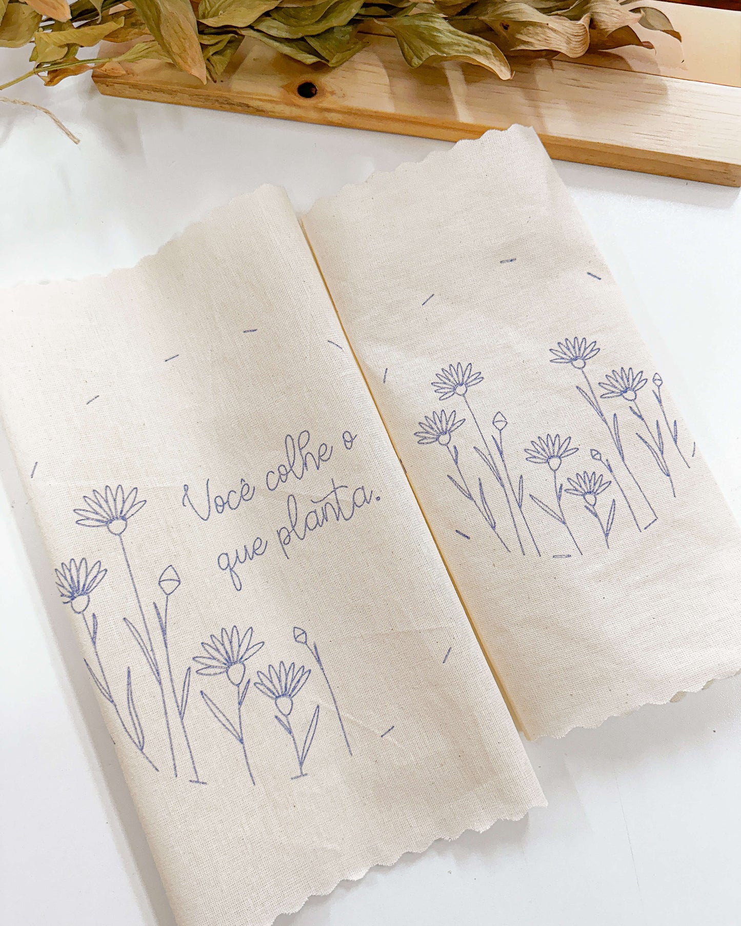 Prontos para Bordar – Kit Tecidos Riscados Colheita