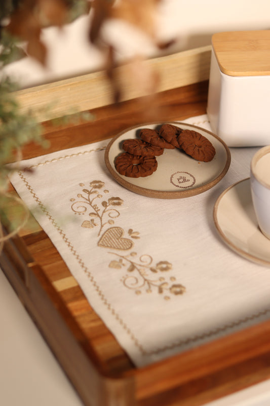 Toalha de bandeja linho puro - Trama Viva