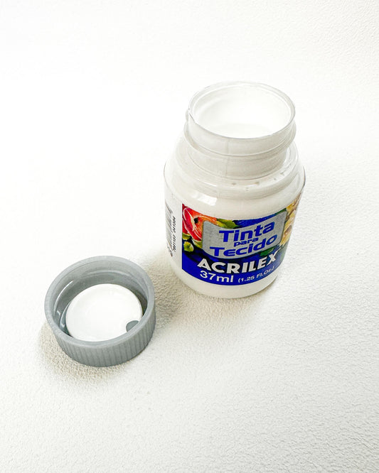 Tinta para tecido Acrilex - 519 branco