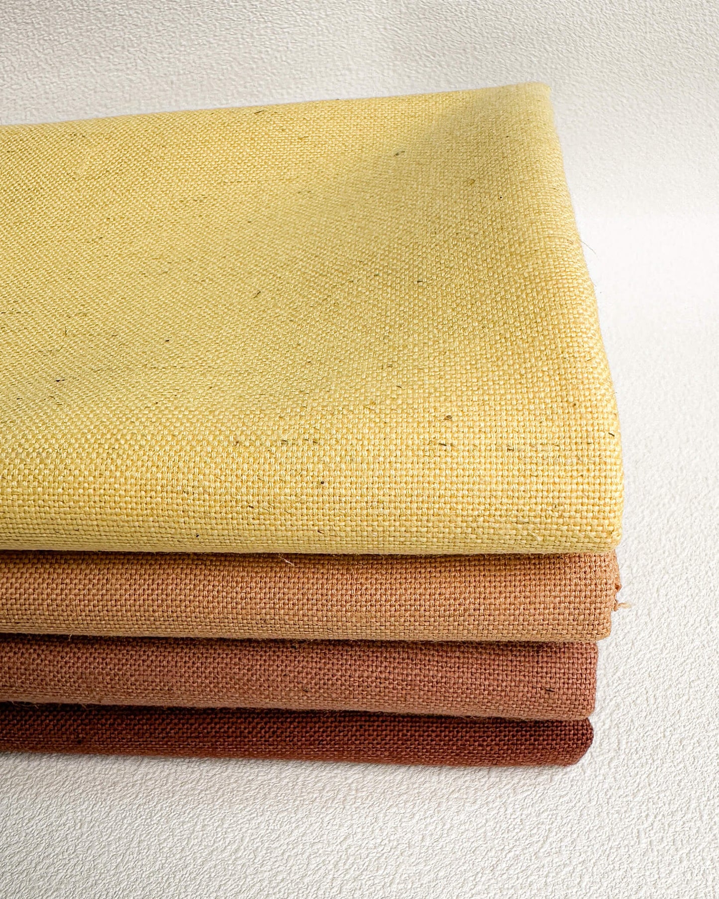 4 cortes Fat quarter algodão com linho - tons terrossos