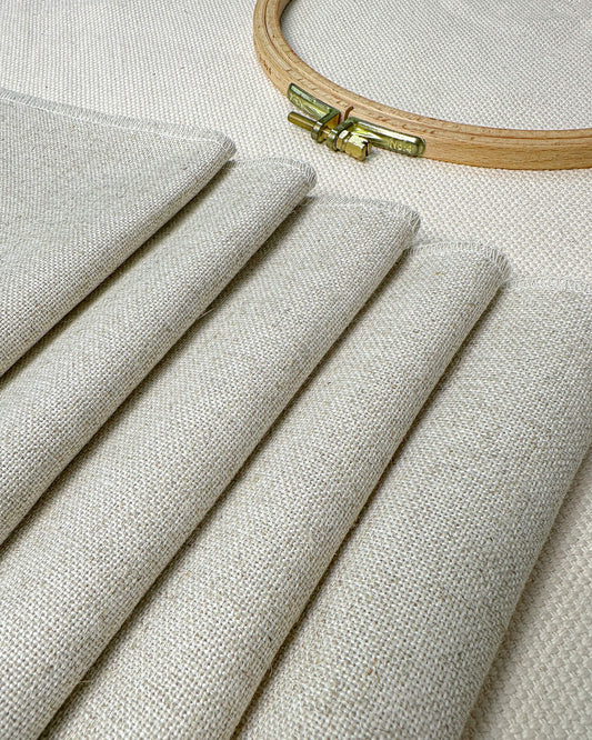 Kit com 5 cortes de linho madeira natural 30x30