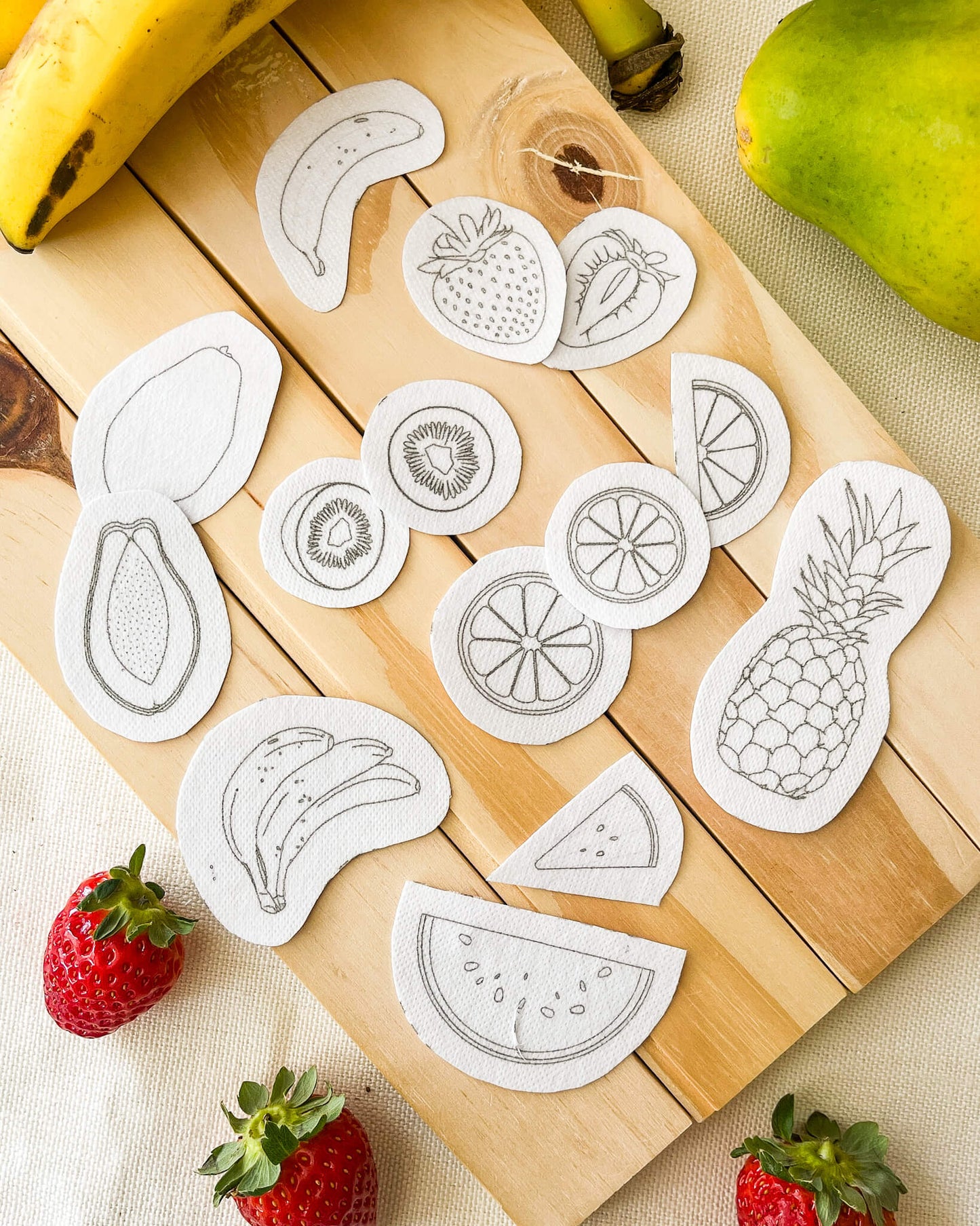 Aplique e Borde – Kit entretela adesiva Salada de frutas | Ponto a Ponto 32