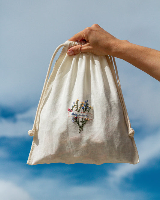 Saquinho para viagem em Linho Misto - G