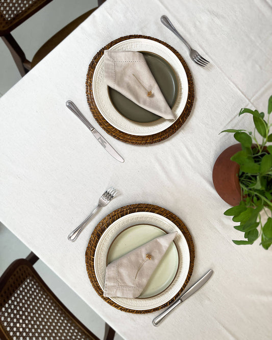 Toalha de Mesa Algodão com Linho - Trama Viva