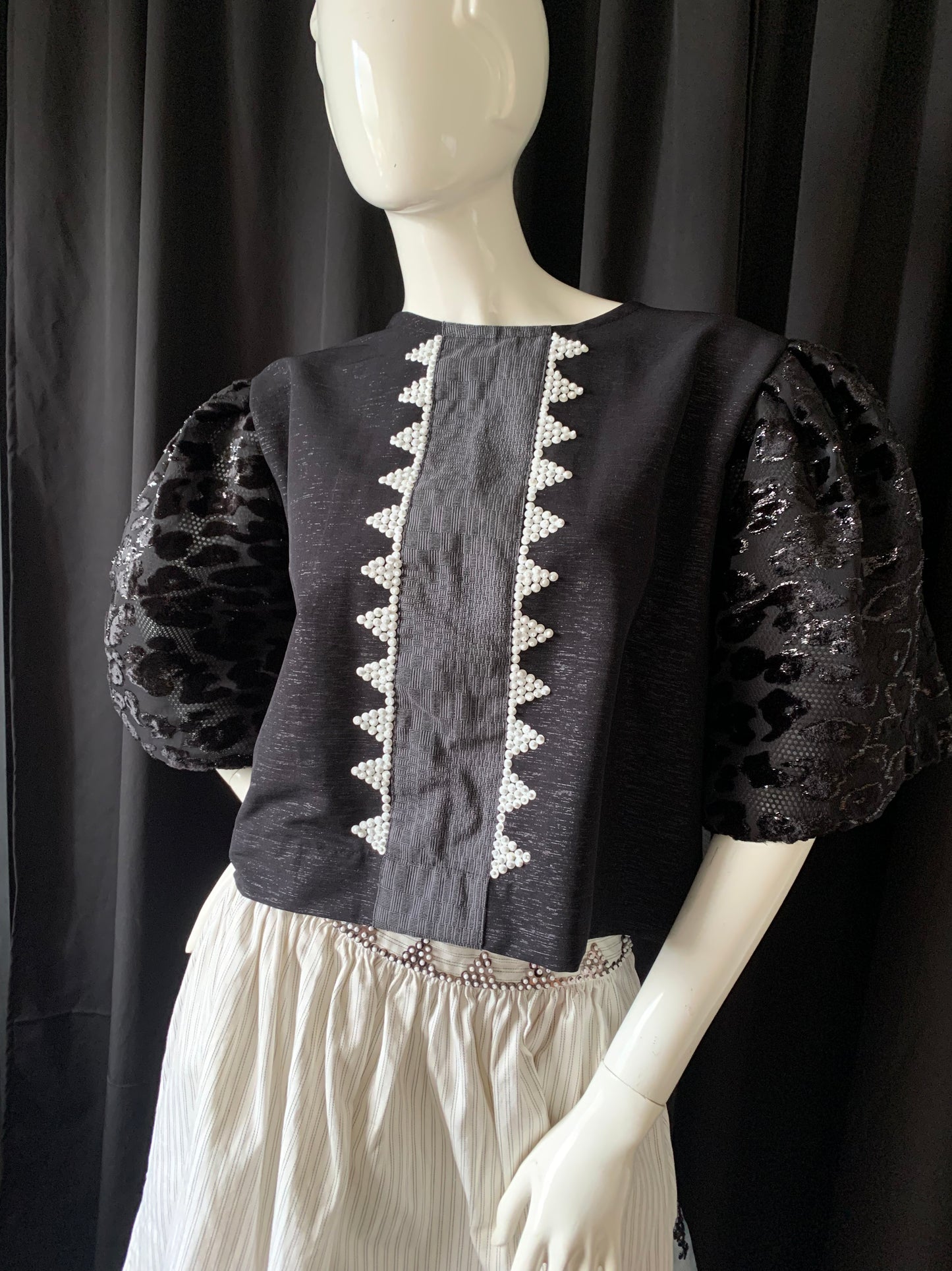 Necessaire Inspira para bordar xadrez azul