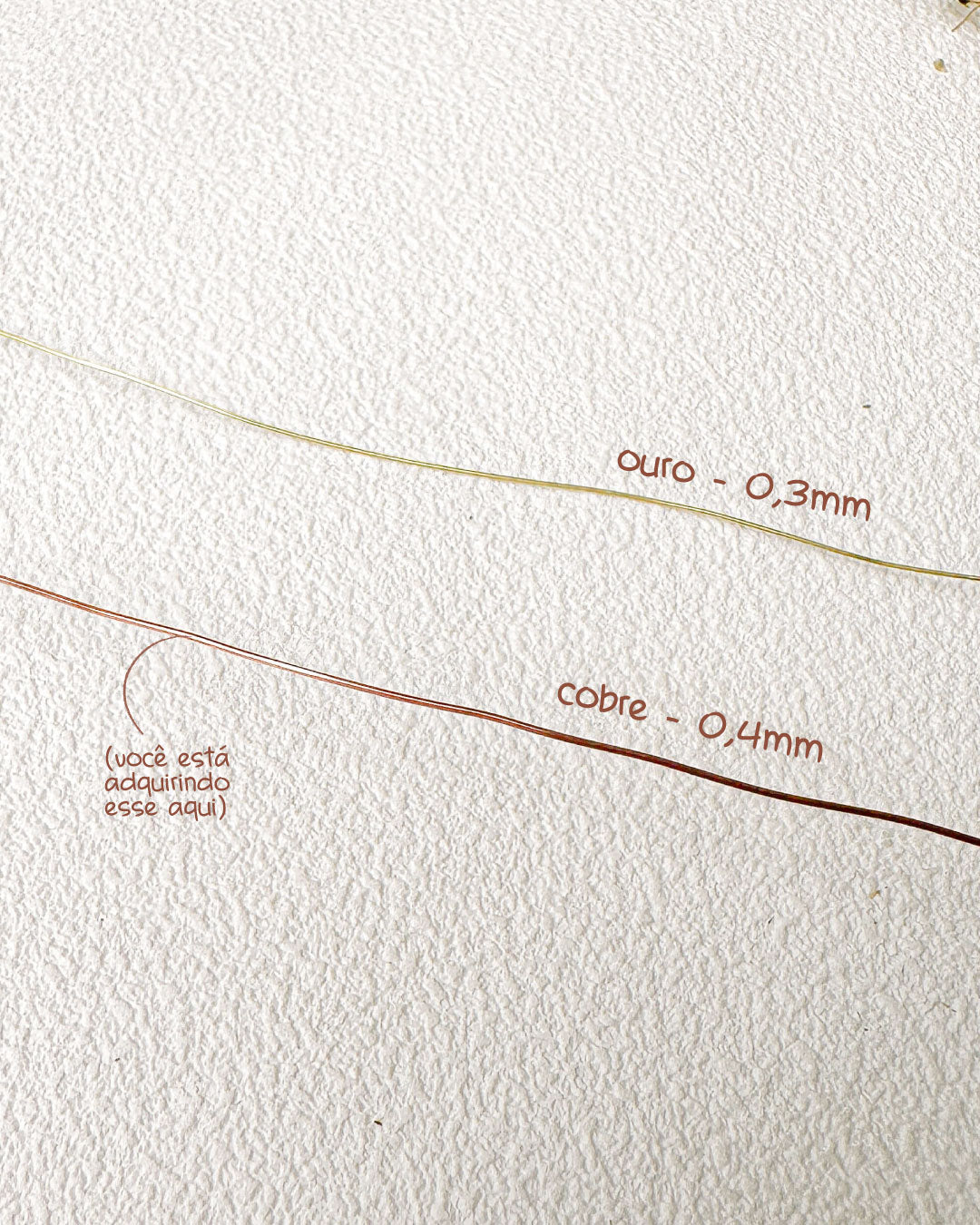 Fio de Arame Metálico – Cobre 0,4 mm (1 metro)