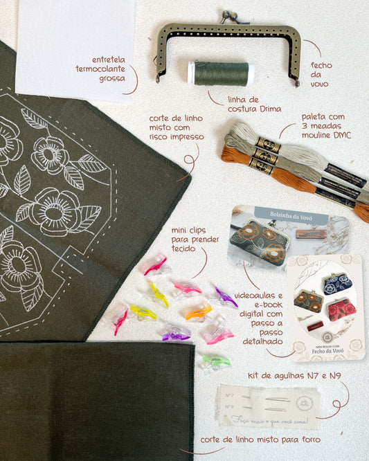 Kit Quero Bordar - Bolsinha da Vovó