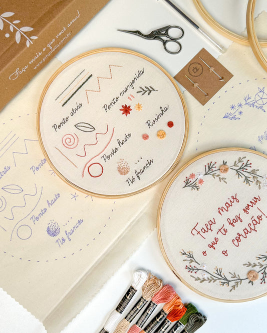 Curso + Kit de Materiais Meu Primeiro Bordado