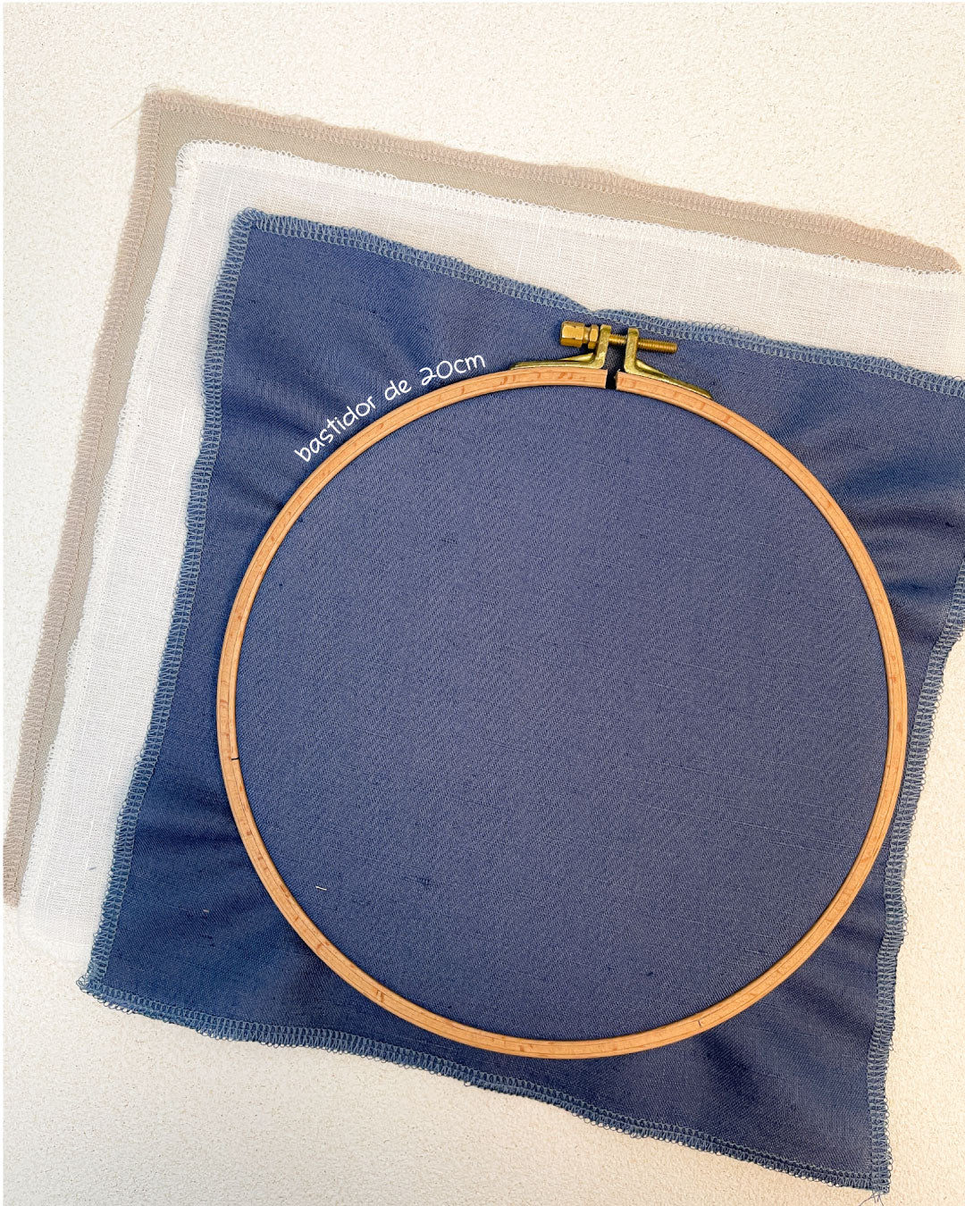 3 cortes 25x25 de linho algodão Ankara - 100% fibras naturais