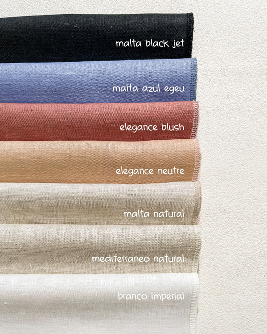 Kit com 6 cortes de linho puro