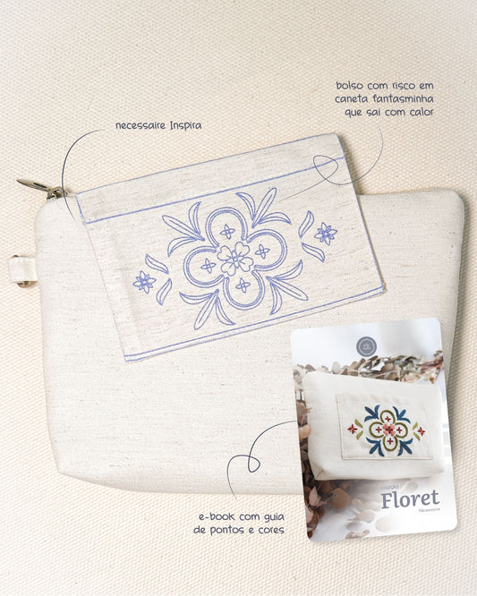 Floret - Necessaire inspira cru + risco + e-book
