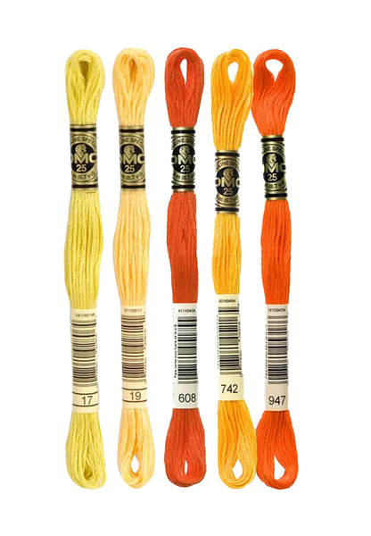 Meada mouliné DMC tons amarelo
