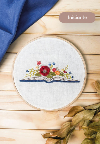 Kit Quero Bordar - Livro floral