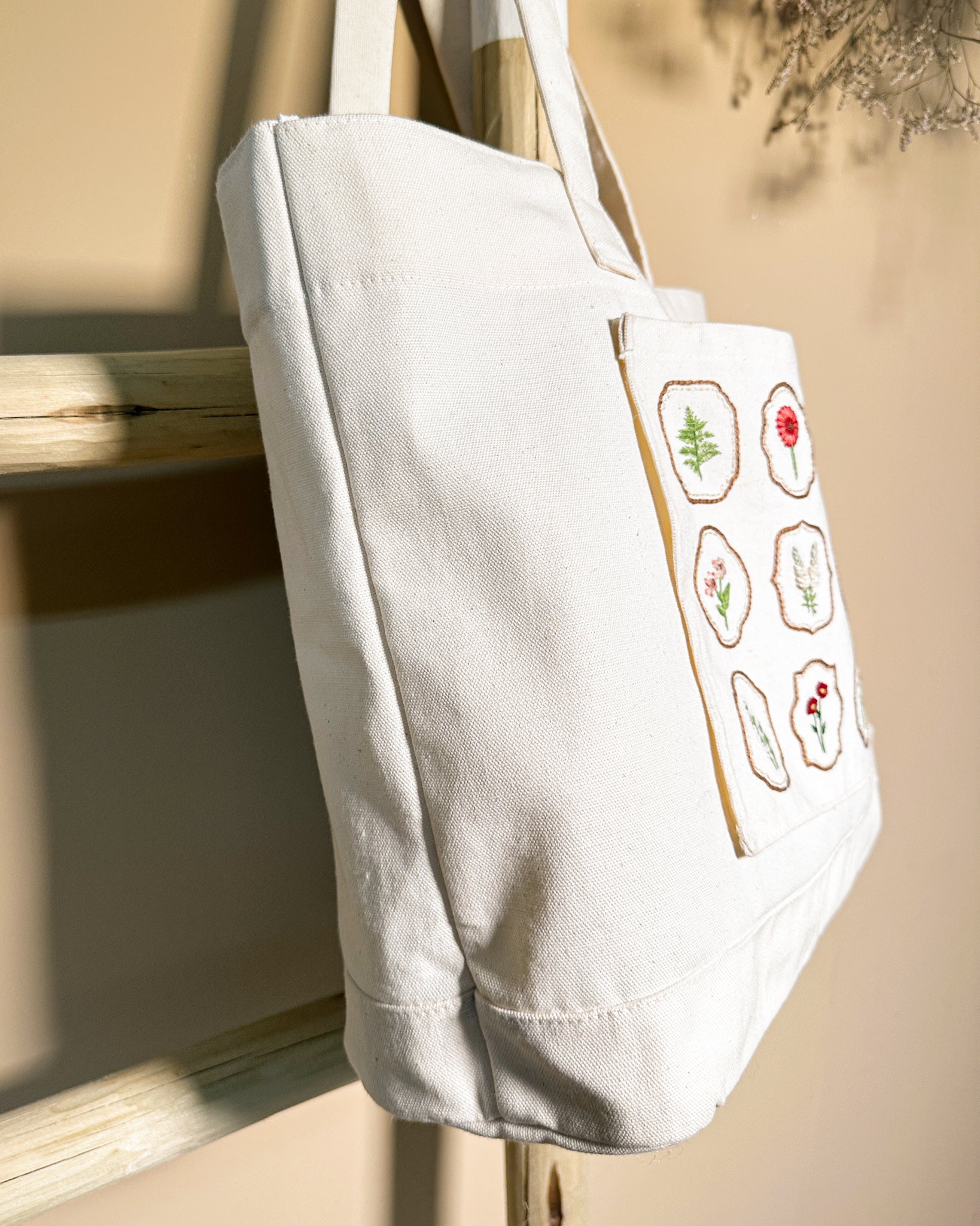 Tote Bag Inspira  Estruturada e Sustentável  100% Algodão