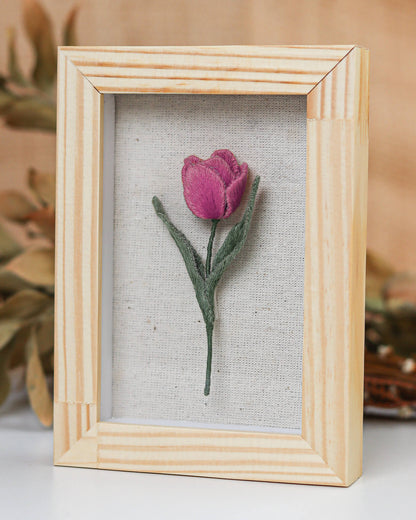 Kit Quero Bordar Tulipa 3D - Material completo + vídeo aulas | Mãos que Criam