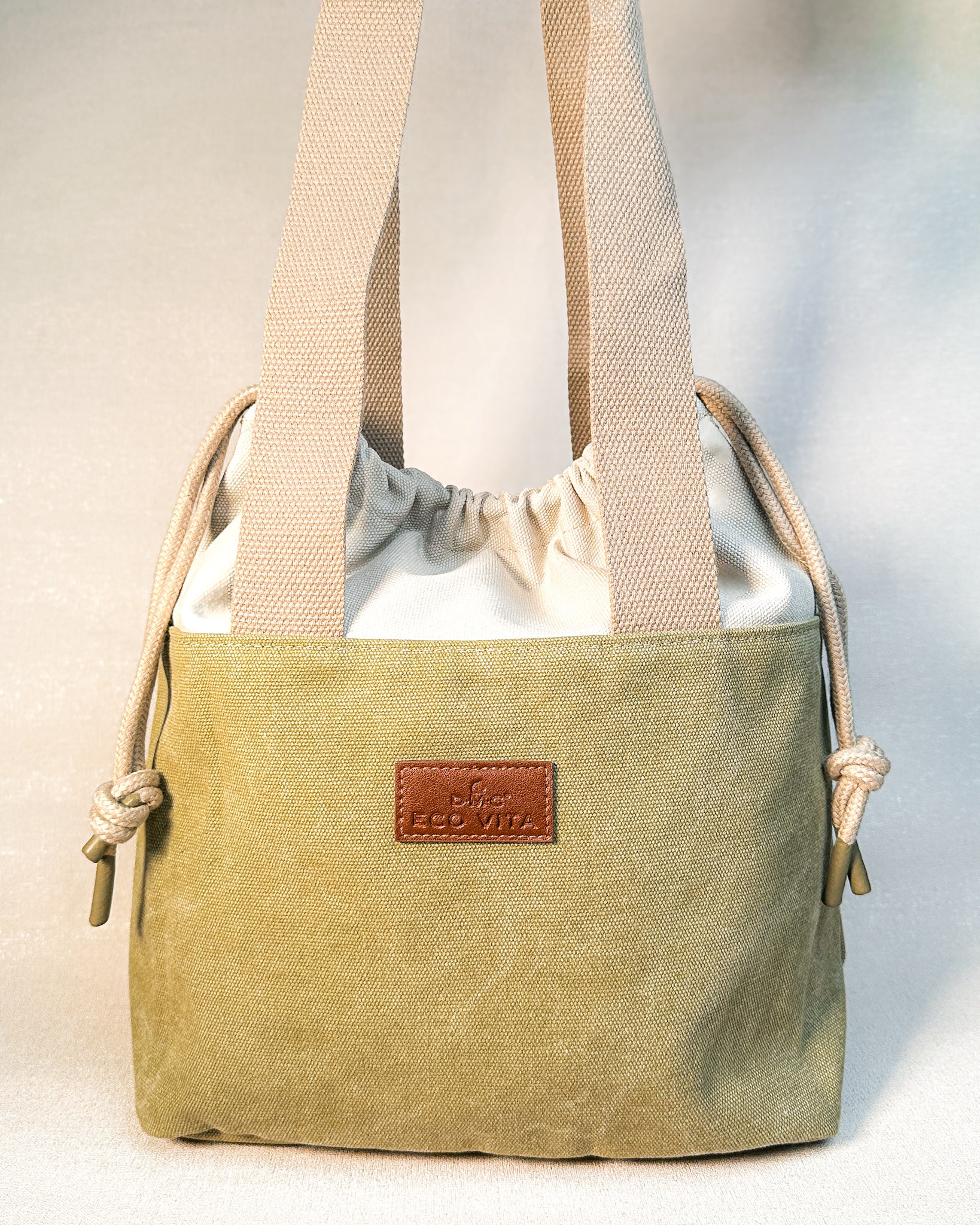 Bolsa Tiracolo Eco Vita DMC - Cru e caqui