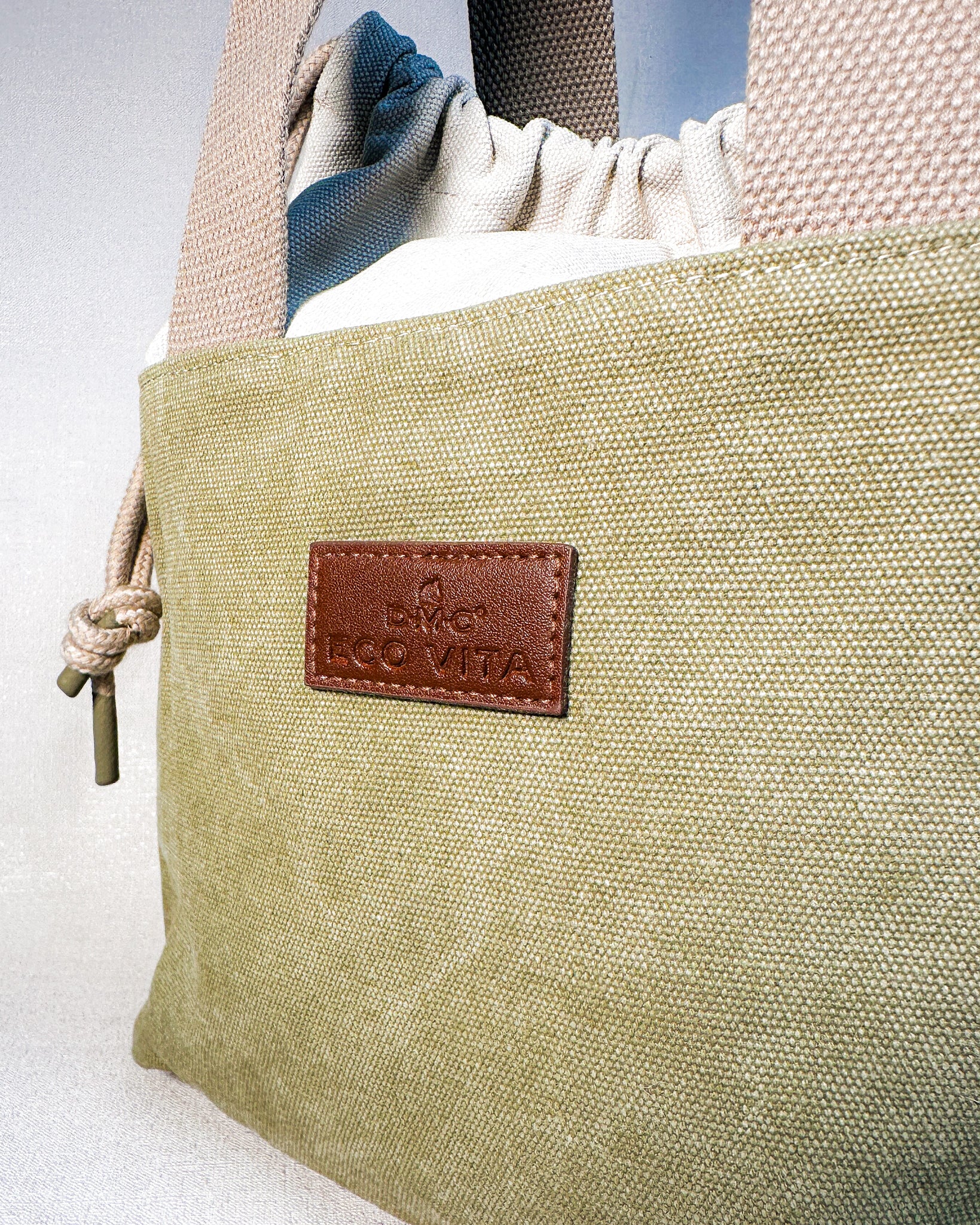 Bolsa Tiracolo Eco Vita DMC - Cru e caqui