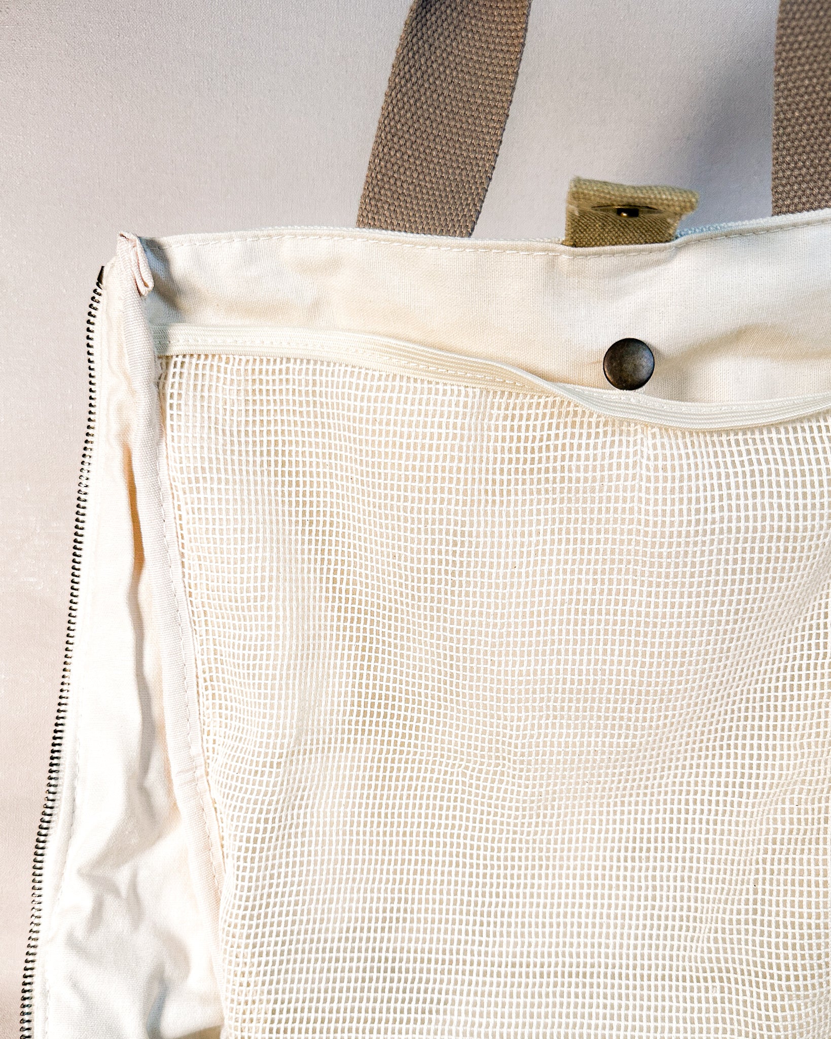 Bolsa de mão Eco Vita DMC - Cru e caqui