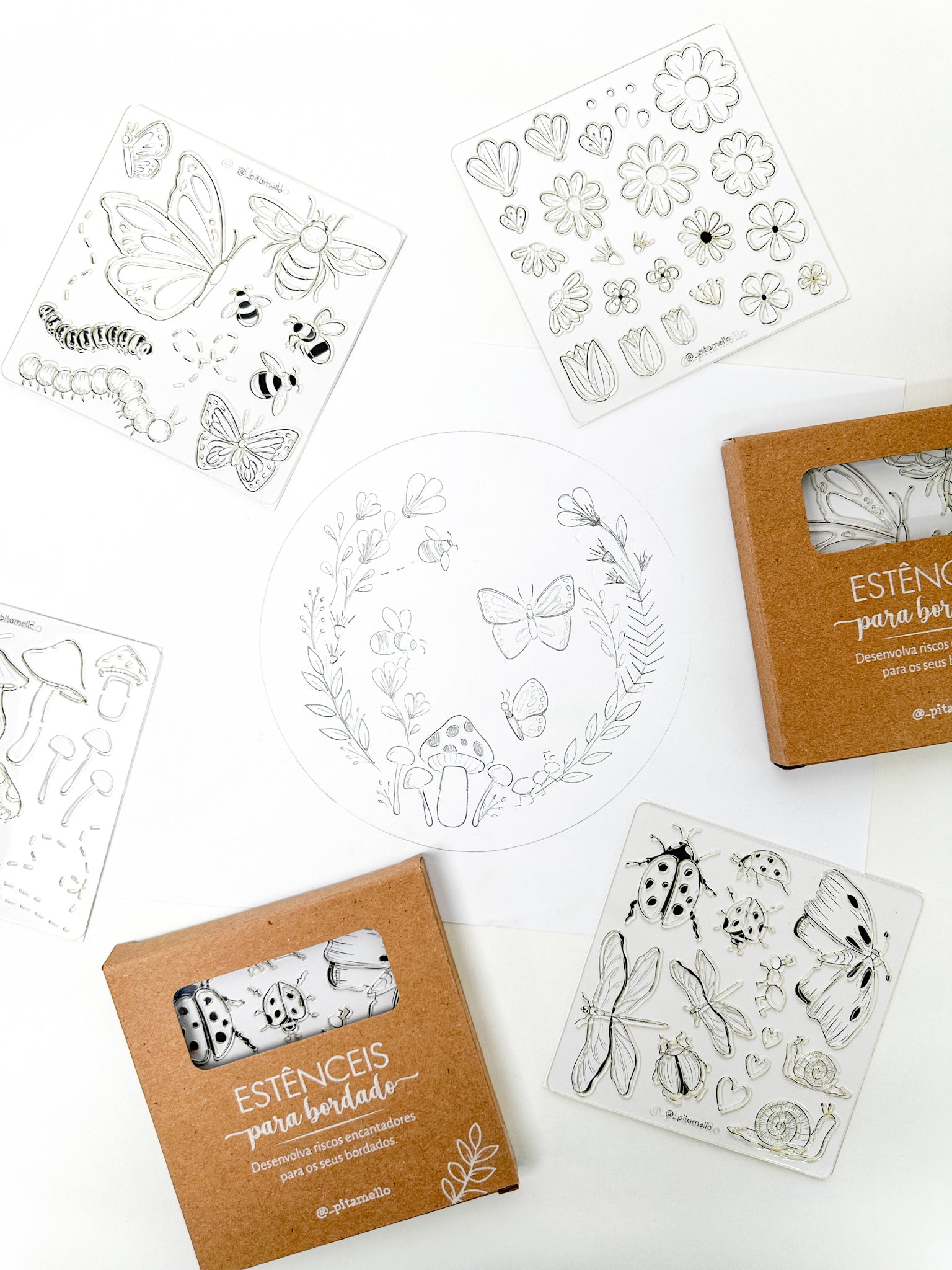 Réguas de Desenho - Jardim dos insetos