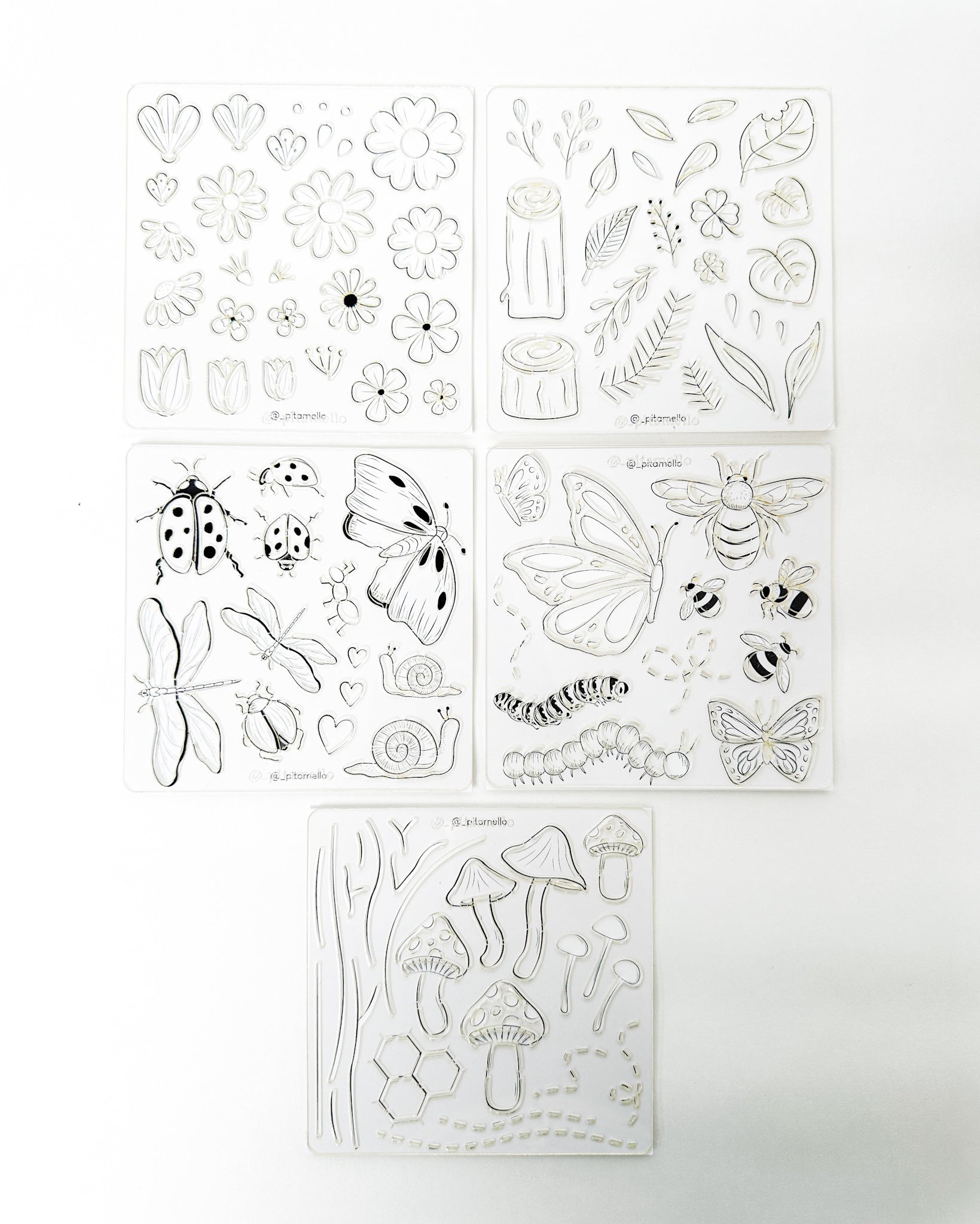 Réguas de Desenho - Jardim dos insetos