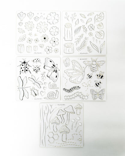 Réguas de Desenho - Jardim dos insetos