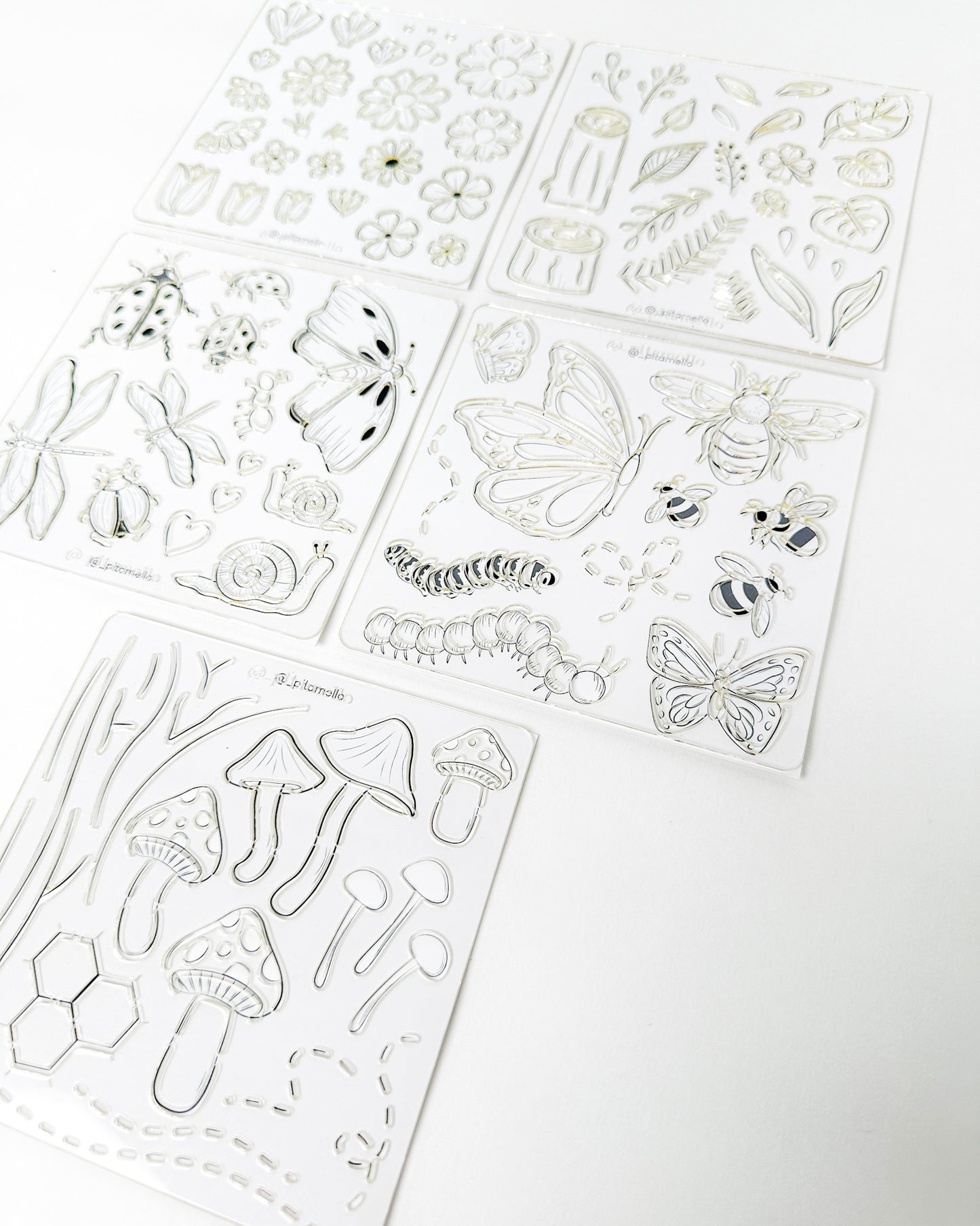 Réguas de Desenho - Jardim dos insetos