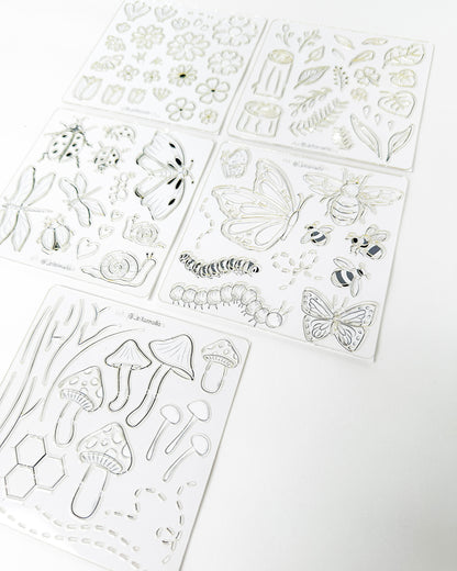 Réguas de Desenho - Jardim dos insetos