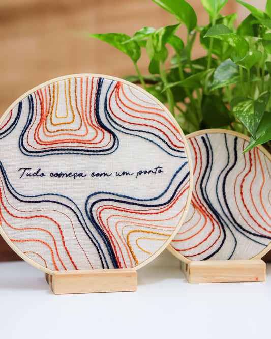 Kit de Tecidos com Risco Impresso para Bastidores Ed. 45 - Pontos que Revelam