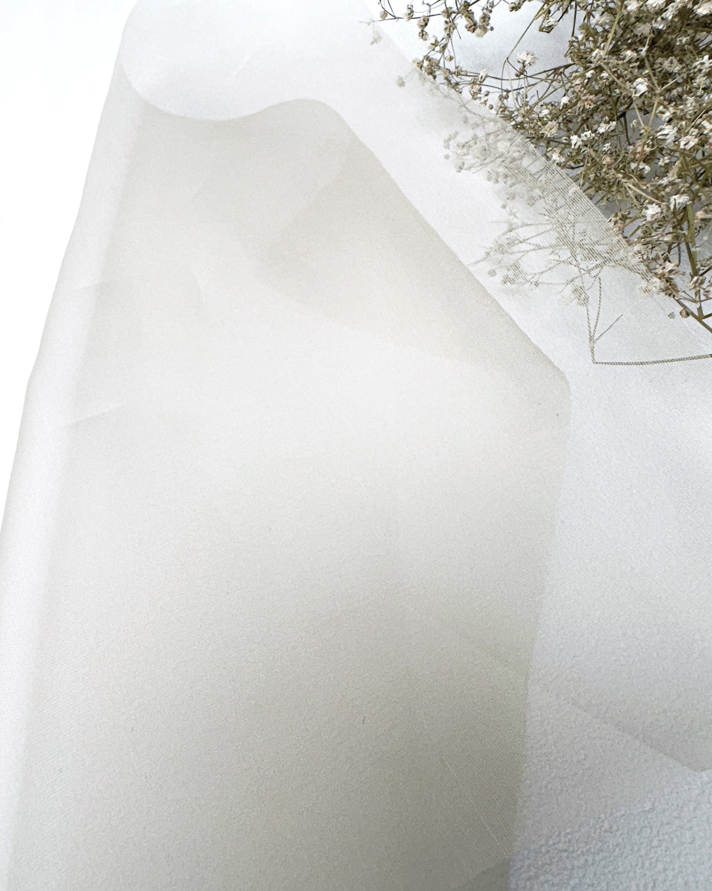 Organza de seda off white 25x25cm