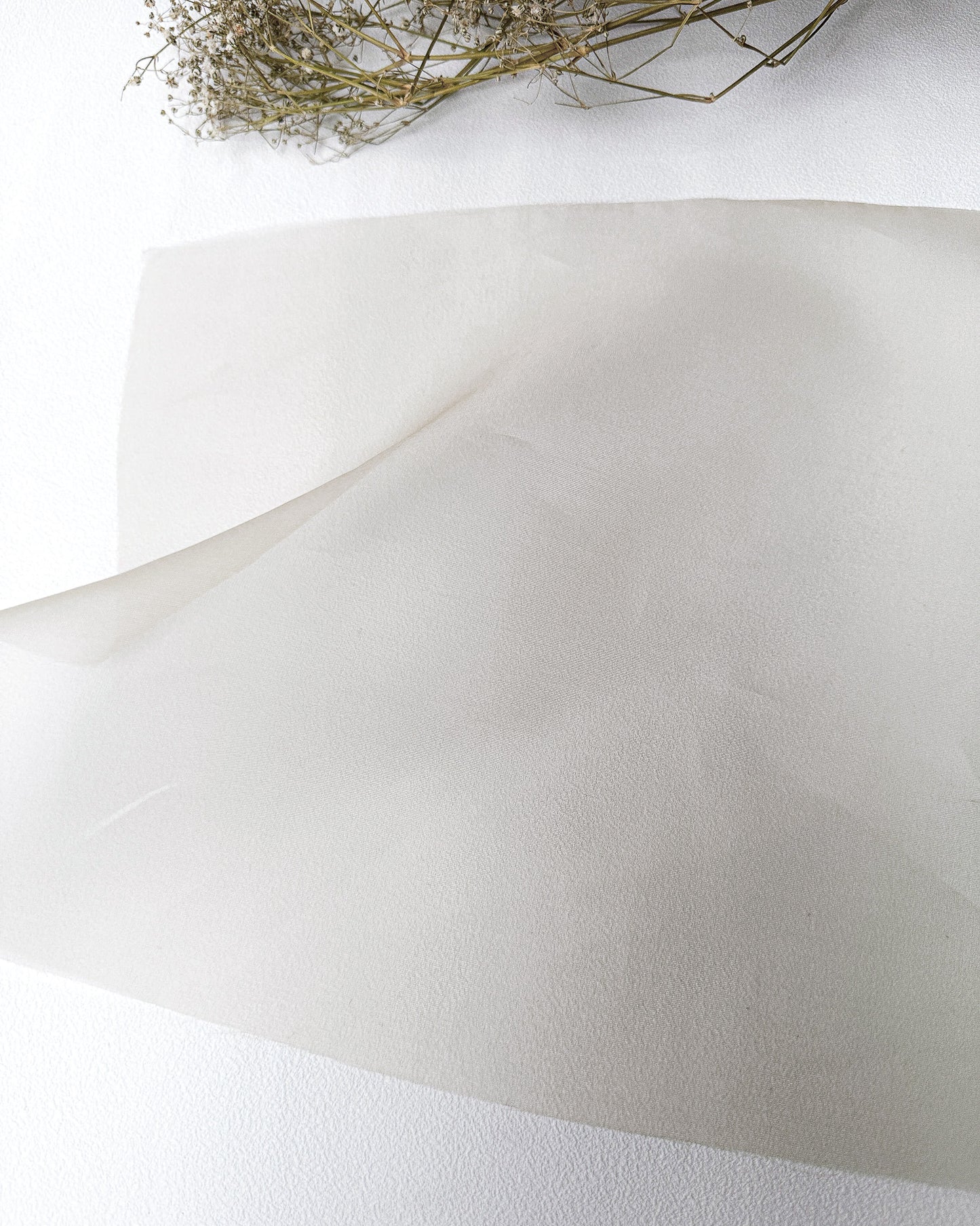 Organza de seda off white 25x25cm