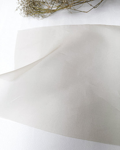 Organza de seda off white 25x25cm