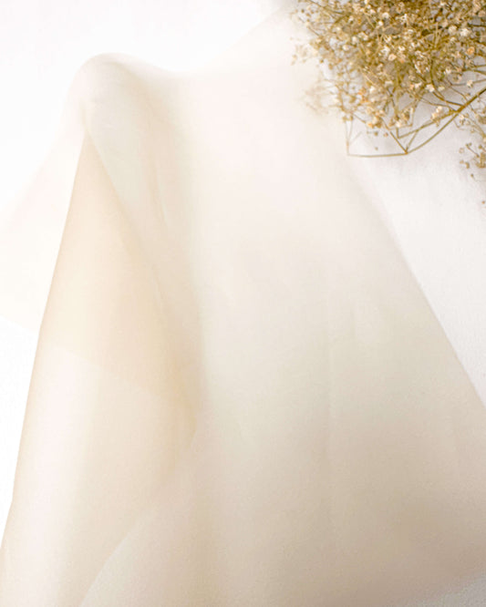 Organza de seda pêssego 25x25cm