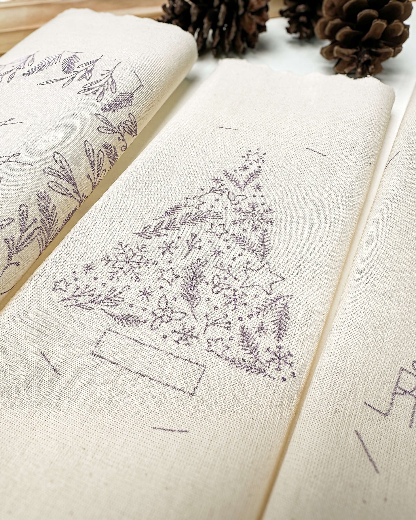 Prontos para Bordar – Kit Tecidos Riscados Especial de Natal