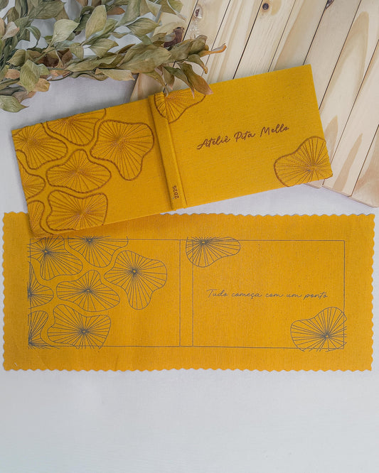 Tecido com risco impresso para álbum 15x21cm Ed. 45 - Pontos que Revelam