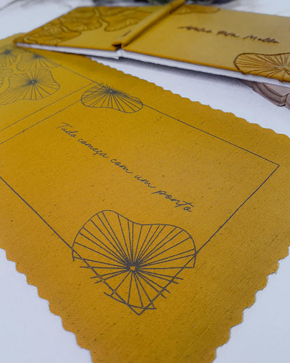 Tecido com risco impresso para álbum 15x21cm Ed. 45 - Pontos que Revelam