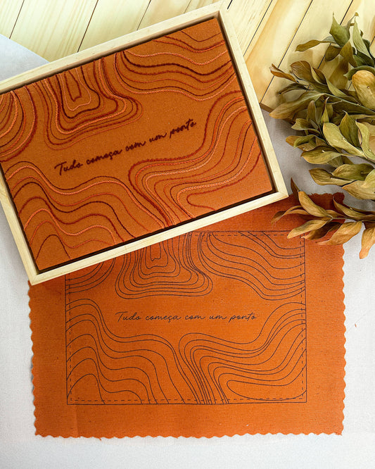 Tecido com Risco Impresso para Moldura A4 Ed. 45 - Pontos que Revelam