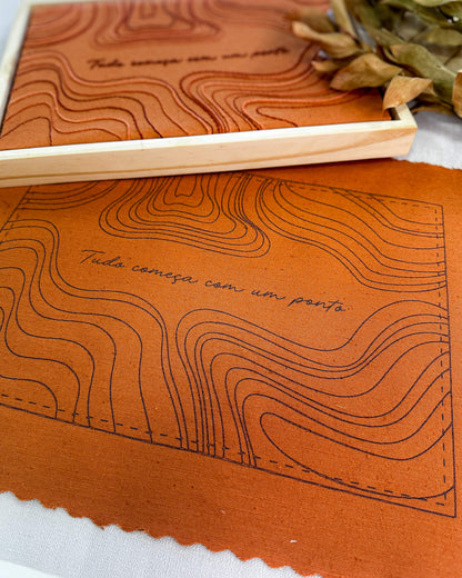 Tecido com Risco Impresso para Moldura A4 Ed. 45 - Pontos que Revelam