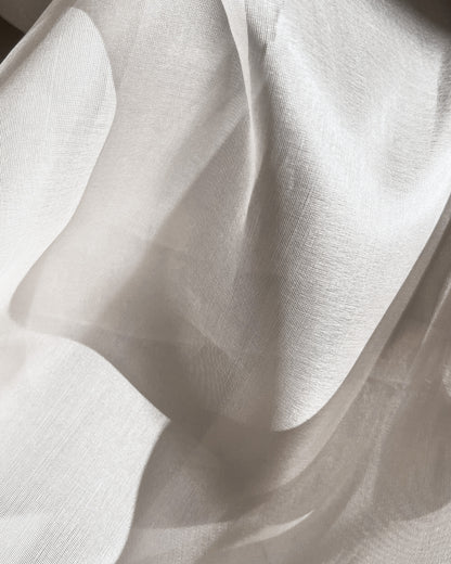 Organza de seda off white 1/2 m