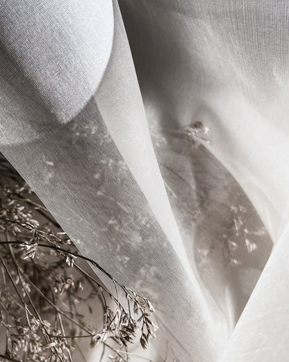 Organza de seda off white 1/2 m