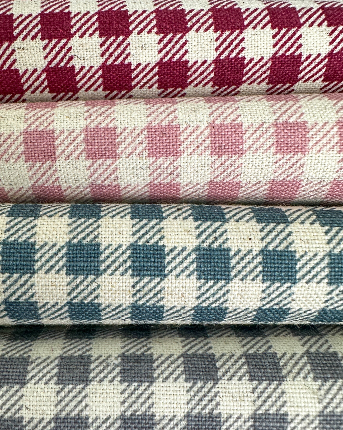 Algodão com linho 1/2m - estampado xadrez