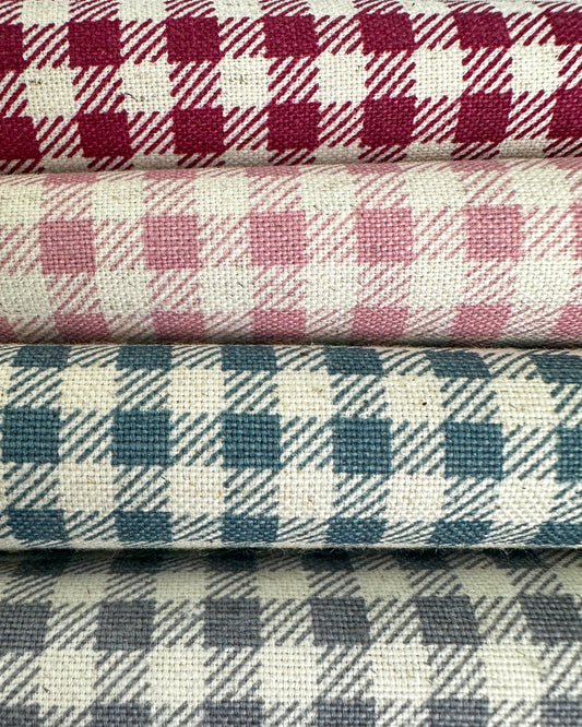 Algodão com linho 1/2m - estampado xadrez