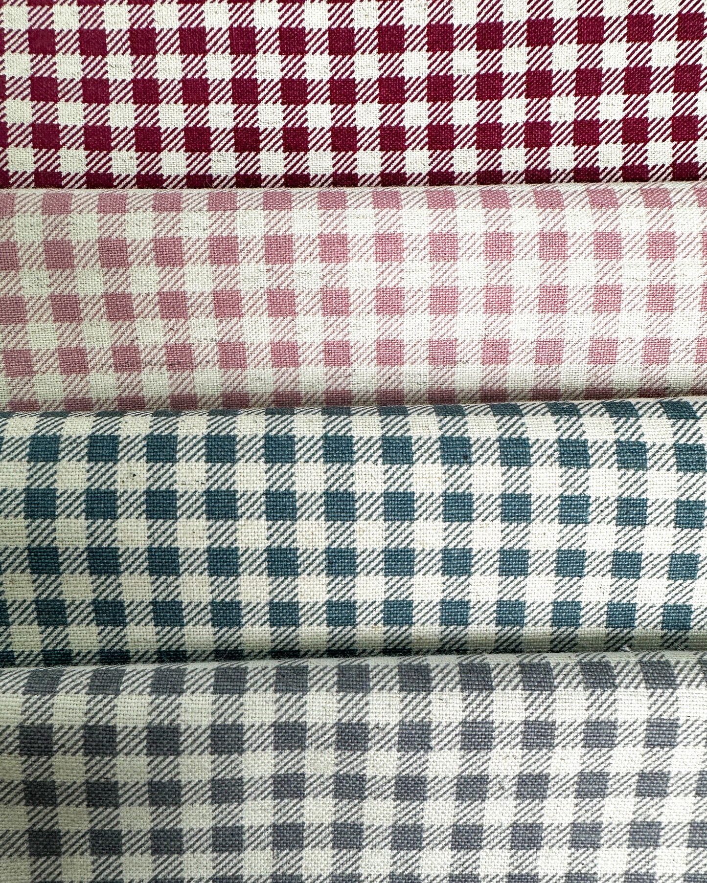 Algodão com linho 1/2m - estampado xadrez