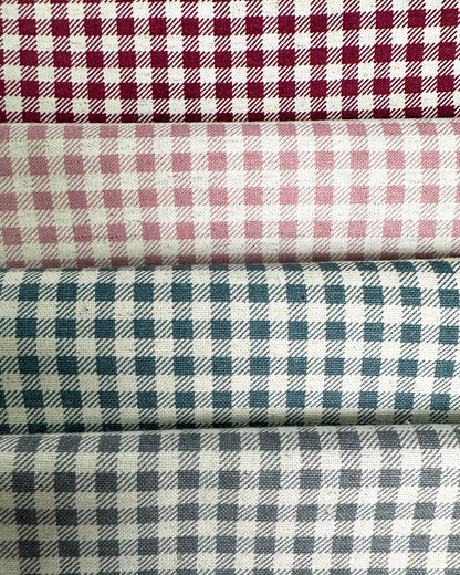 Algodão com linho 1/2m - estampado xadrez