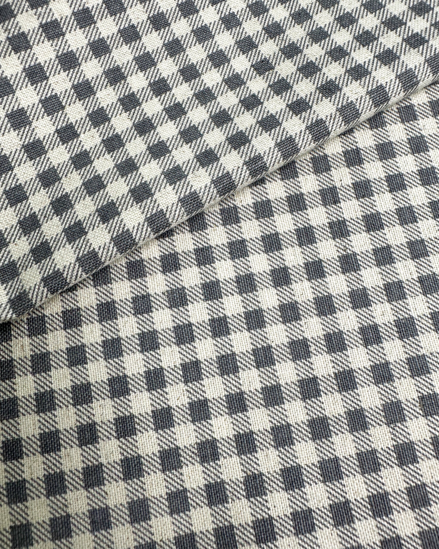 Algodão com linho 1/2m - estampado xadrez